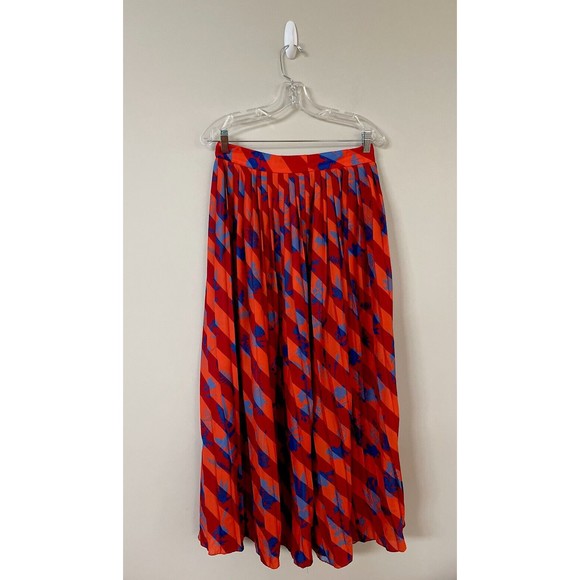 Anthropologie Red and Blue Maxi Skirt - Picture 5 of 12